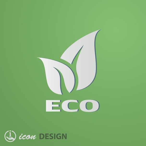 Eco icon - Vektör, Görsel