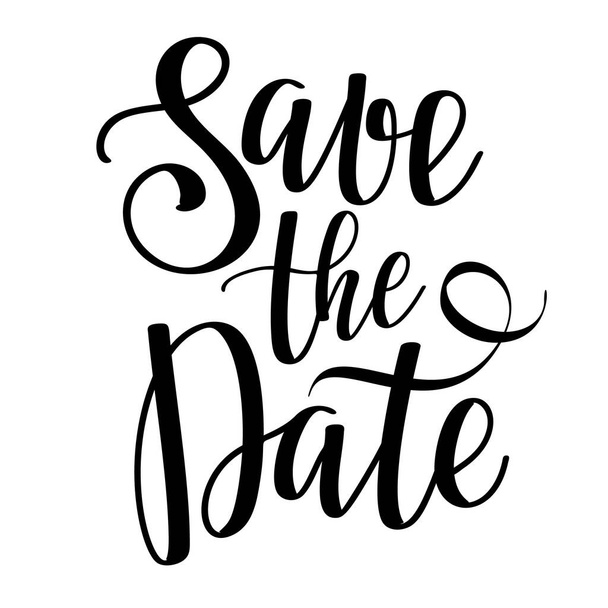 Save the date lettering phrase. Vector illustration - Vector, Image