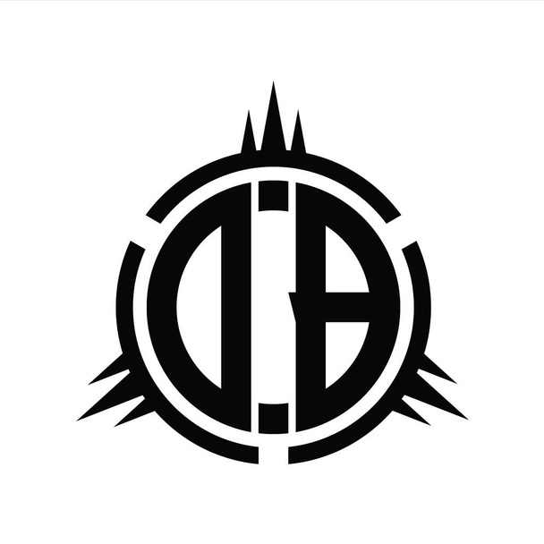 Monogramma logo DB isolato sul modello di design degli elementi circolari - Foto, immagini