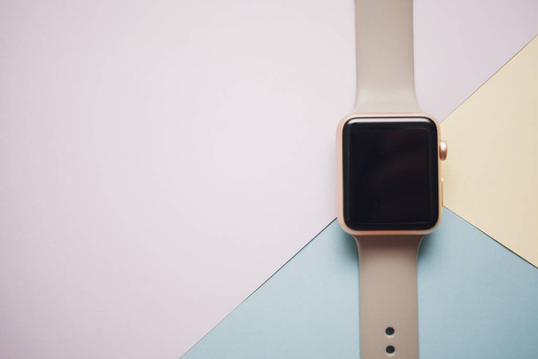 Smart watch on a colored background - Photo, Image