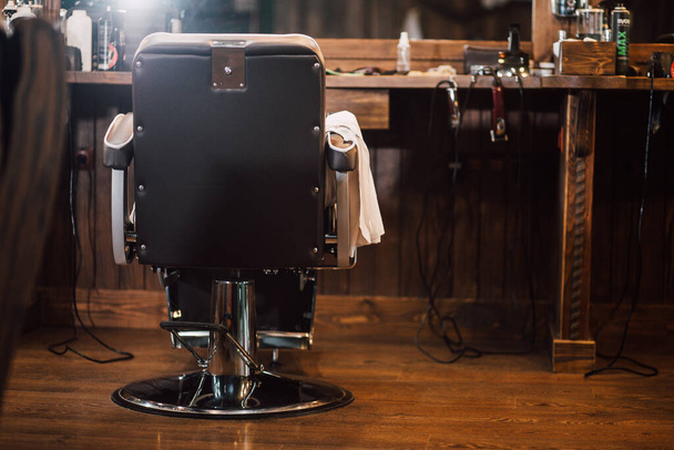 The Barber chair. Over the working day in barbershop - Foto, afbeelding