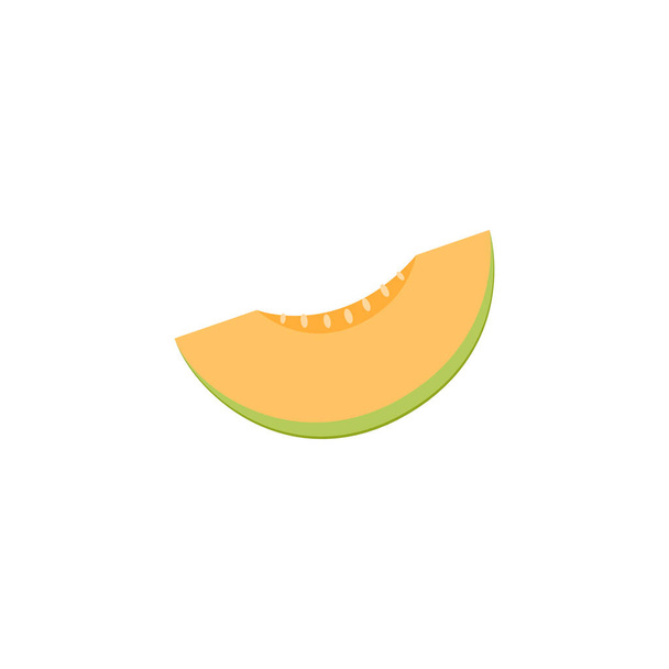 Meloenvector. meloen witte achtergrond. behang. symbool. logo ontwerp. Meloen poster. - Vector, afbeelding