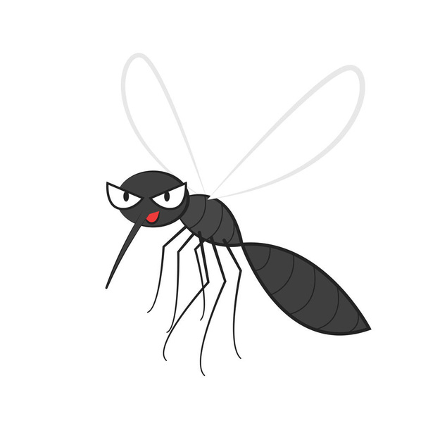 Caricatura de mosquitos. mosquito vector. papel pintado. espacio de copia. - Vector, imagen
