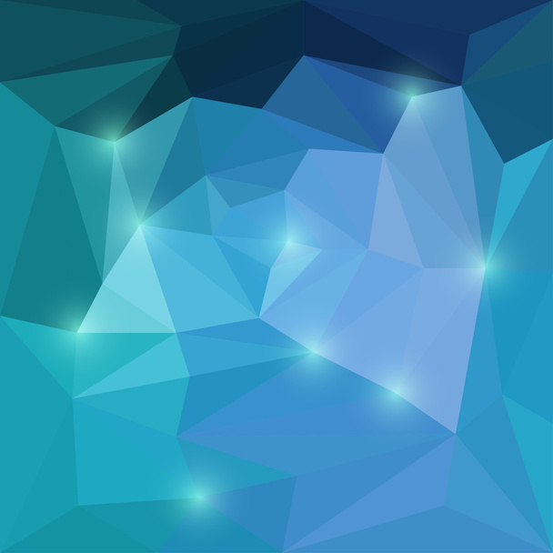 Abstrato azul brilhante vetor colorido fundo geométrico triangular com luzes brilhantes para uso em design de cartão, convite, cartaz, banner, cartaz ou capa de cartaz
 - Vetor, Imagem