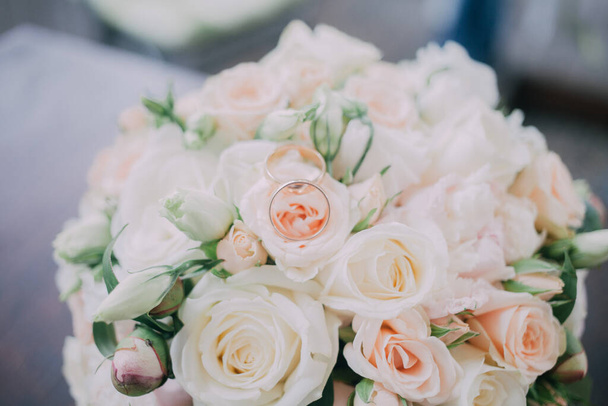 Kytice květin na svatbu, detailní záběr - Fotografie, Obrázek
