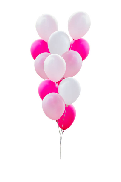 μπαλόνια που απομονώνονται σε λευκό φόντο - αποκόμματα διαδρομών - Φωτογραφία, εικόνα