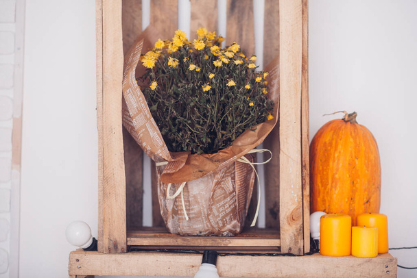Krásné podzimní dekorace v pokoji - Fotografie, Obrázek