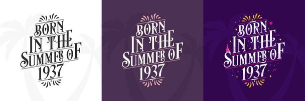 Γεννημένος το καλοκαίρι του 1937, 1937 - Διάνυσμα, εικόνα