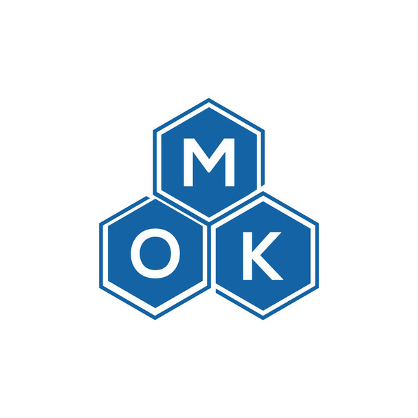 Σχεδιασμός λογότυπου γραμμάτων MOK σε λευκό φόντο. Δημιουργικά αρχικά MOK έννοια λογότυπο γράμμα. Σχεδιασμός γραμμάτων MOK. - Διάνυσμα, εικόνα
