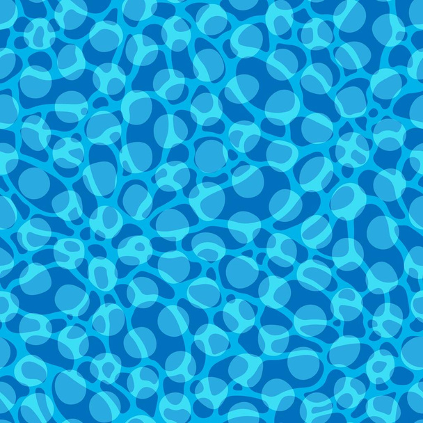 Blue water like in the pool. Vector illustration seamless pattern background. Clip art stylized view. Stylish design for wrapping paper, decor, interior, wallpaper, textile print or game asset - Vector, Imagen