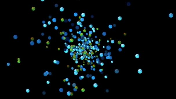 3D animation Bouncing colorful bubbles - Footage, Video