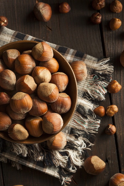 Raw Organic Whole Hazelnuts - Foto, Bild