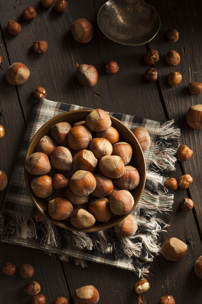 Raw Organic Whole Hazelnuts - Zdjęcie, obraz