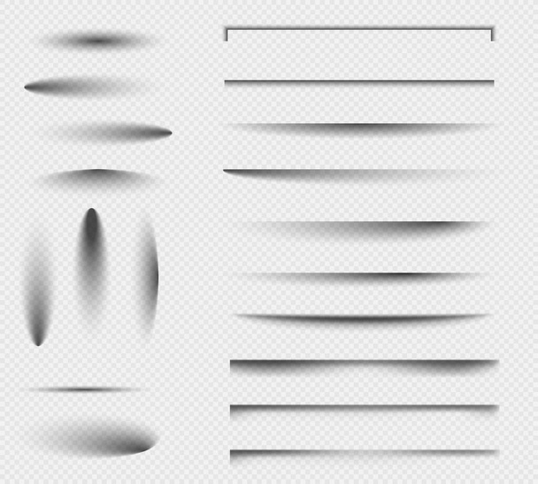 Conjunto de sombra transparente - Vector, imagen