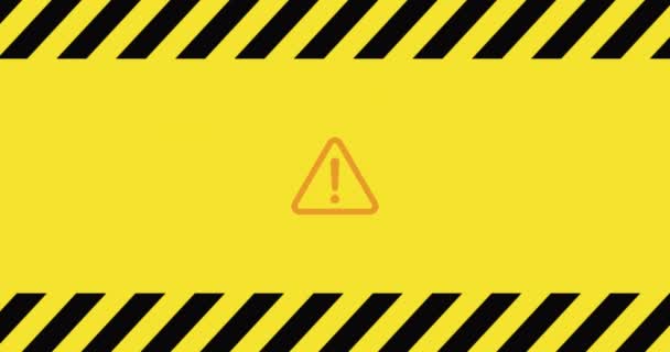 Animacja środowiska przemysłowego, uwaga ostrzeżenie niebezpieczne ważne ogłoszenie ostrzeżenie - Materiał filmowy, wideo