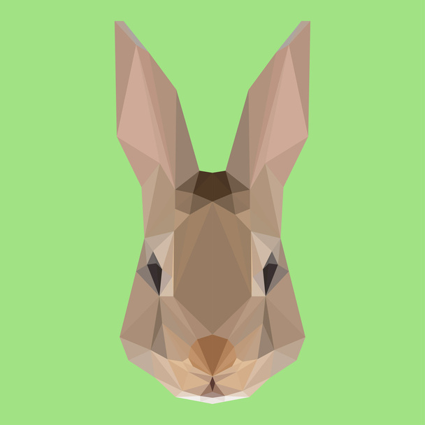 Polygonal abstract geometric triangle rabbit background - Vector, Image