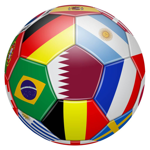 Pallone da calcio 3D per i mondiali di calcio  - Foto, immagini