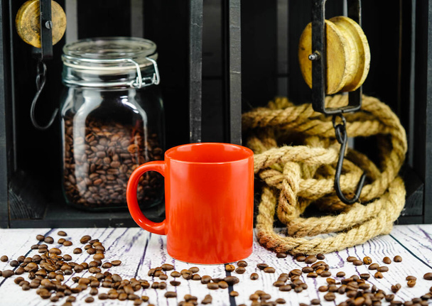 Čerstvě pražená hnědá kávová zrna - Fotografie, Obrázek