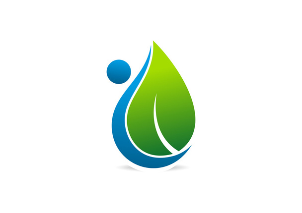 Körperpflege-Logo, Design für ein gesundes Leben - Vektor, Bild