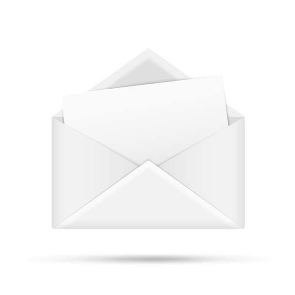 open envelope with letter - Vektor, kép