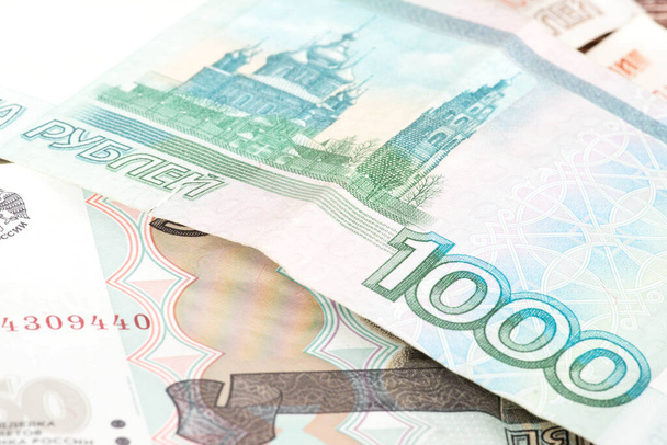 Ruble banknotlarını kapat - Fotoğraf, Görsel