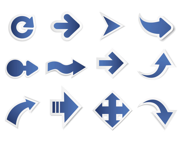 Different shapes arrow vector - Διάνυσμα, εικόνα