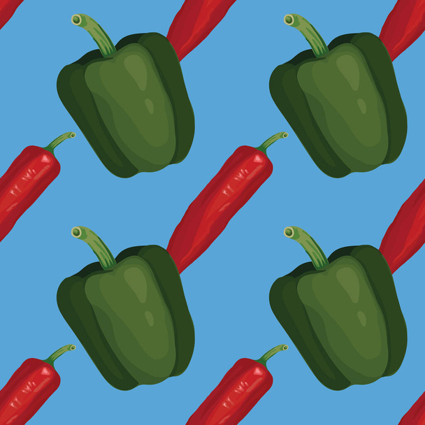 cute vegetable seamless pattern design for fabric  - Vector, afbeelding