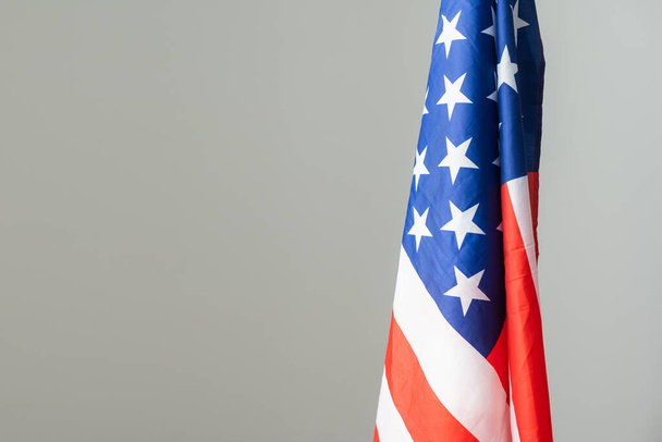 Prezidenti den abstraktní vlnité USA barvy pozadí s hvězdami. - Fotografie, Obrázek