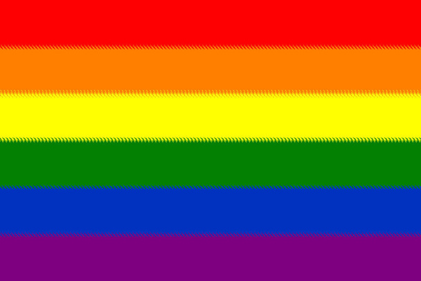 LGBT bayrağı. LGBT gurur bayrağı, lezbiyen, gey, biseksüel ve transgender LGBT örgütlerinin bayrağını içerir. 3B illüstrasyon. - Fotoğraf, Görsel