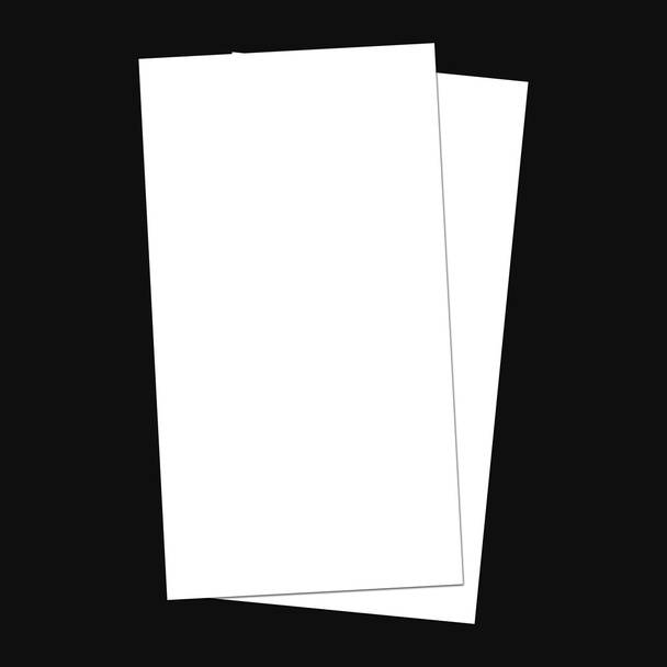 Blank white 4x8 inch flyer - Photo, Image