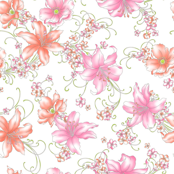 Lily pattern - Foto, Imagen
