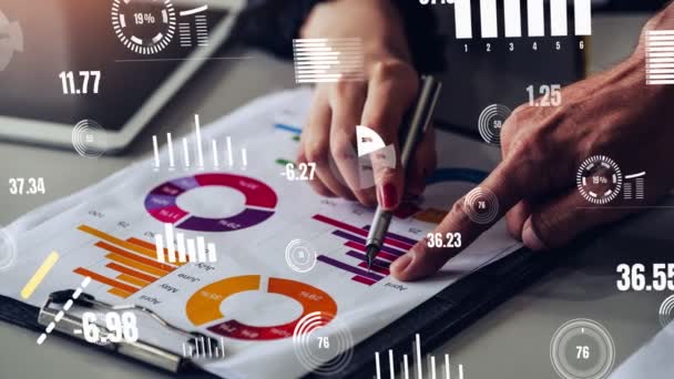 Conceptueel business dashboard voor de analyse van financiële gegevens - Video