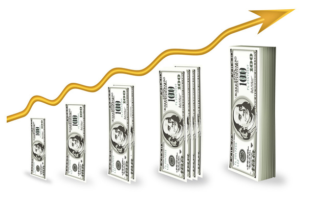 Growth up money - Vector, Image