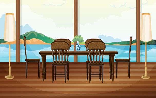 Sala de jantar
 - Vetor, Imagem