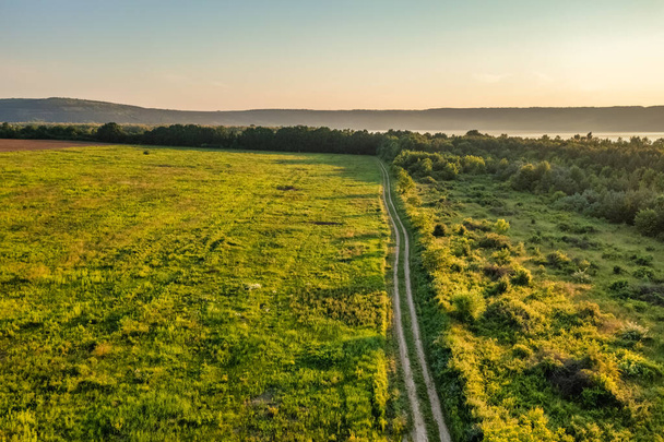 Great aerial view of Bakota National Natural Park, Podilski Tovtry, Ukraine. Beautiful view from, a flying drone. - Fotografie, Obrázek
