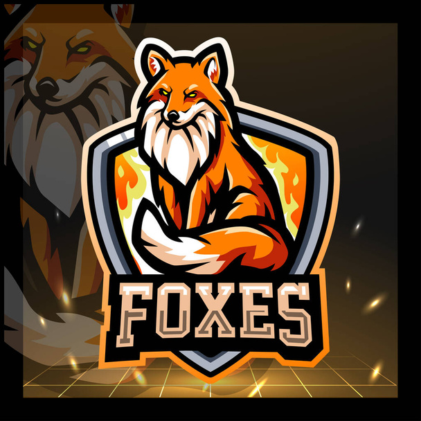 La mascota de Fox. diseño del logo de esport - Vector, imagen