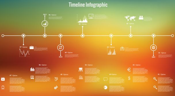 Timeline Infographics - Vektori, kuva