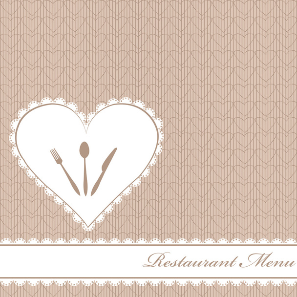 Menu restaurante com corações
 - Foto, Imagem