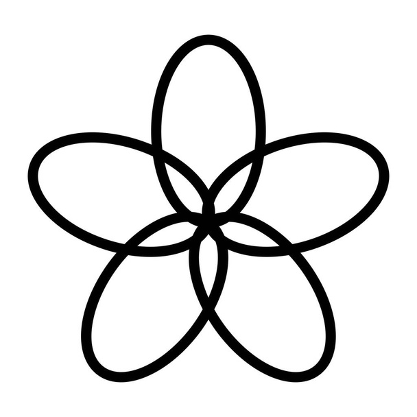 Doğa, ekoloji ve çevre için düz renk sembolü olan çiçek ikonu vektör sembolü - Vektör, Görsel