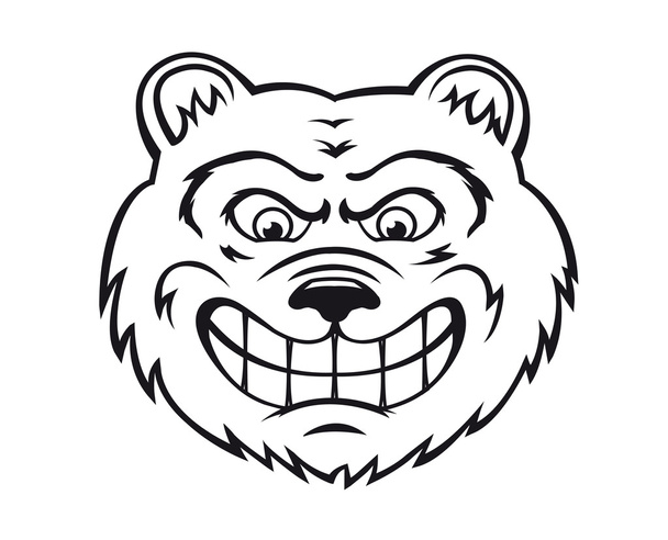 Angry bear - Vector, Image