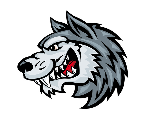 Сердитый волк
 - Вектор,изображение