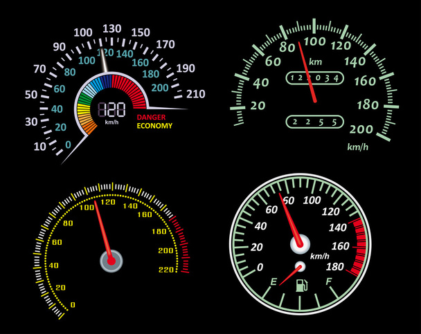 Compteurs de vitesse réglés
 - Vecteur, image
