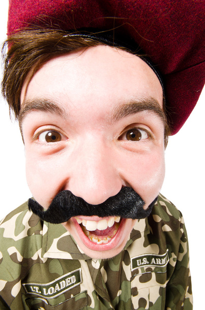 Vtipný voják ve vojenském pojetí - Fotografie, Obrázek