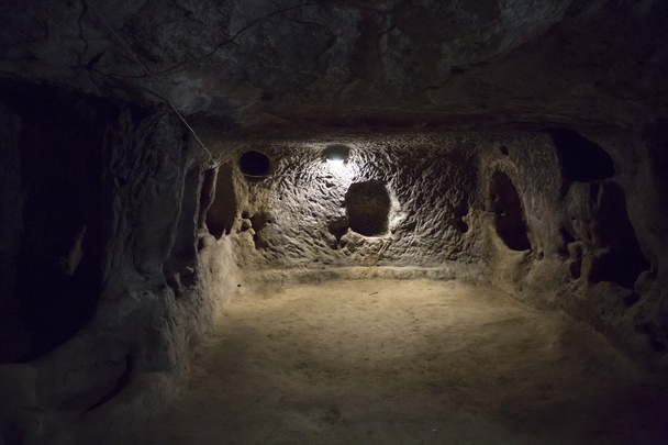 υπόγεια πόλη derinkuyu, Καππαδοκίας στην κεντρική Ανατολία, Τουρκία - Φωτογραφία, εικόνα