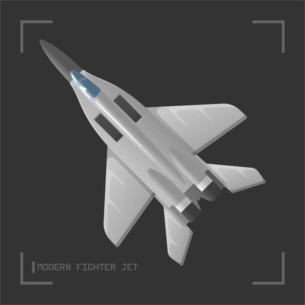 Realista combate aéreo moderno avión de combate mig 29. - Vector, imagen