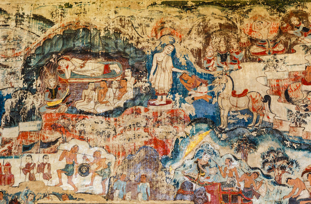 Peintures murales de plus de 300 ans en Thaïlande
. - Photo, image