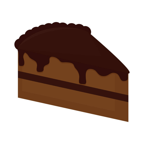 chocolate cake icon - Vector, afbeelding