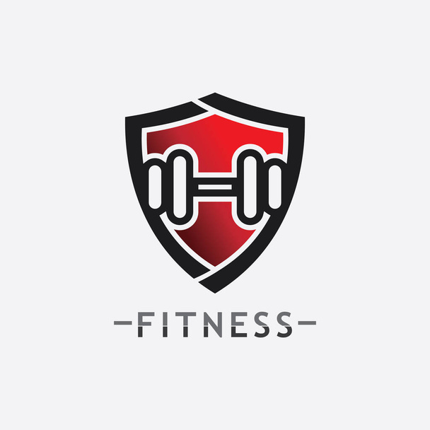 Objeto vectorial e iconos para etiqueta deportiva, insignia de gimnasio, diseño de logotipo de fitness - Vector, imagen