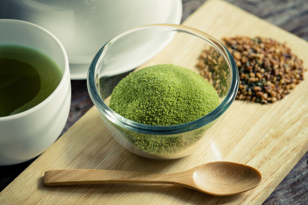 powdered green tea - Foto, Bild