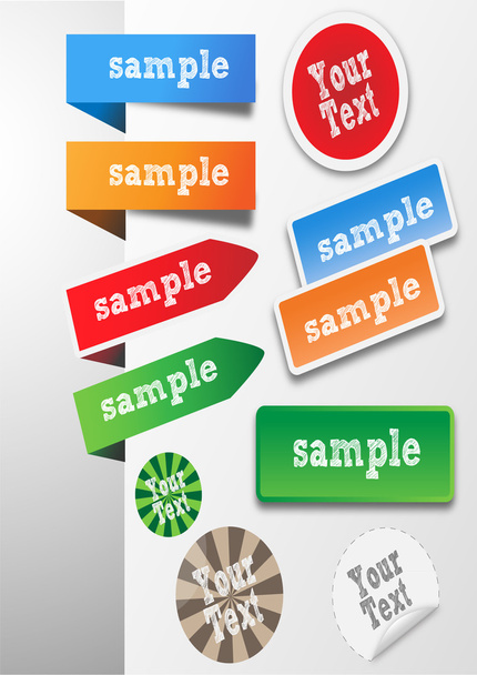 Vector stickers set - Διάνυσμα, εικόνα